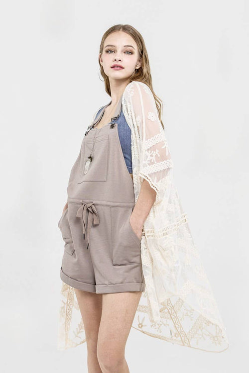 Embroidered Mesh Leaf Cocoon Cardigan| SM131